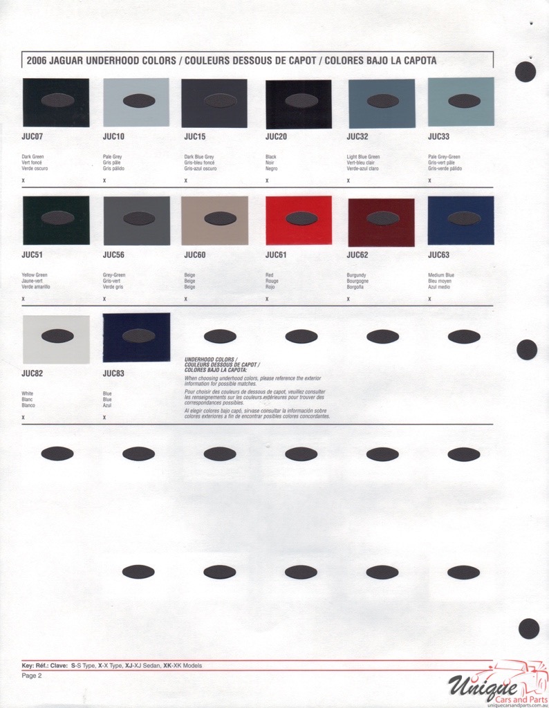 2006 Jaguar Paint Charts DuPont 2